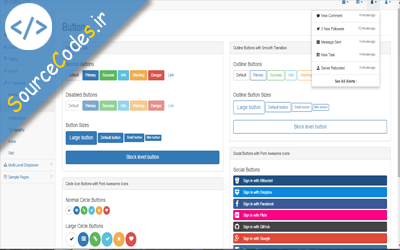 دانلود قالبی زیبای Bootstrap برای بخش مدیریت سایت