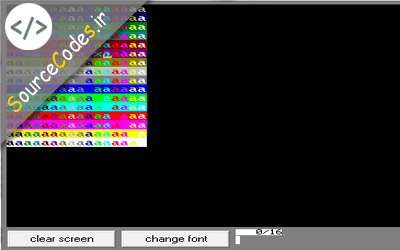 سورس کد اسمبلی Assembly چاپ کاراکتر با رنگهای مختلف 