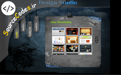 دانلود سورس قالب وب سایت Design Studio با فلش flash